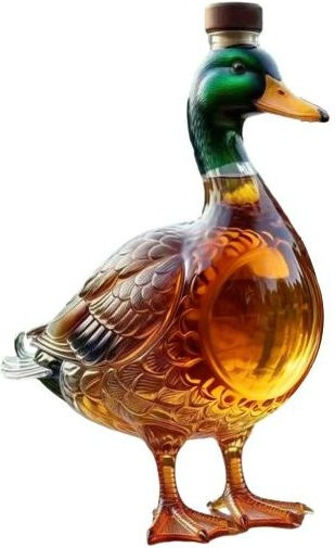 Kiva Enten Whiskey Karaffe mit Stopfen, Bourbon Glasflasche in Brown, 350 ml - Bild 1