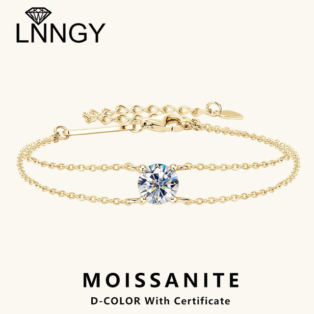 Lnngy Armband, 925 Silber, Moissanit, Damen - Bild 1