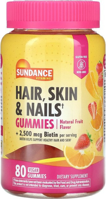 Sundance Vitamine Haar-, Haut- und Nagelgummibärchen, 80 Stück, vegan - Bild 1