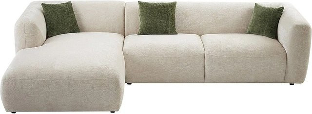 Vente-unique Sofa Tancavo in Beige, L-Form aus Stoff, Breite: 307 cm, Tiefe: 178 cm, Höhe: 72 cm - Bild 1