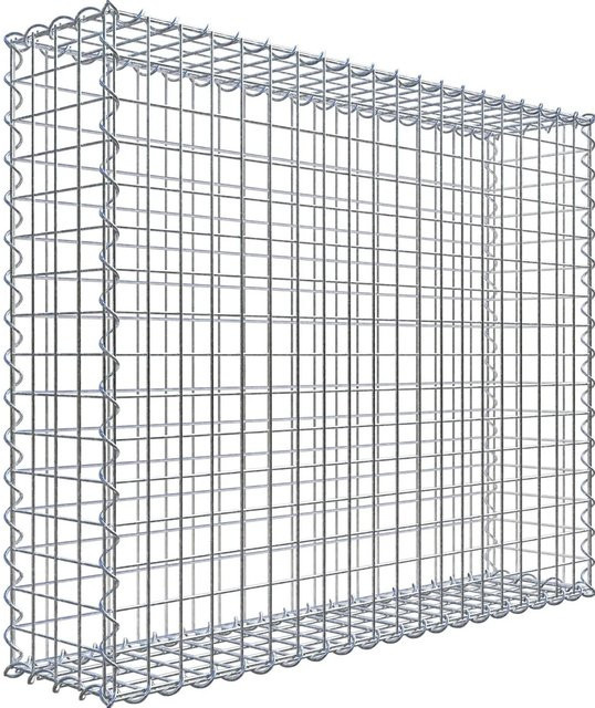 Gabiona Spiralgabione aus Stahl in Silbergrau, B/H/T: 100 x 80 x 20 cm - Bild 1