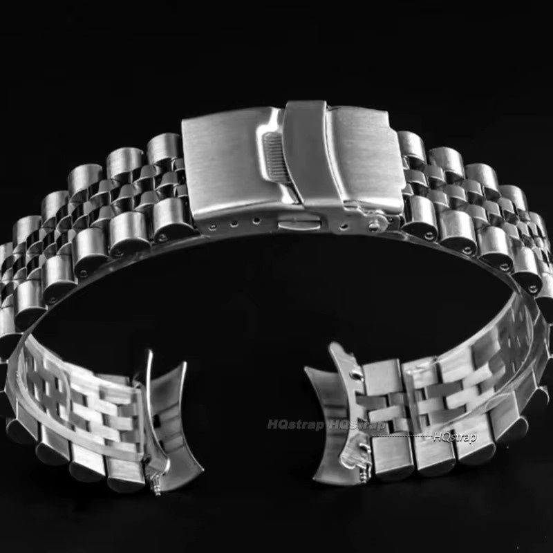 HQstrap Uhrenarmband Edelstahl, Jubilee, Silber, 20mm 22mm, Unisex - Bild 2