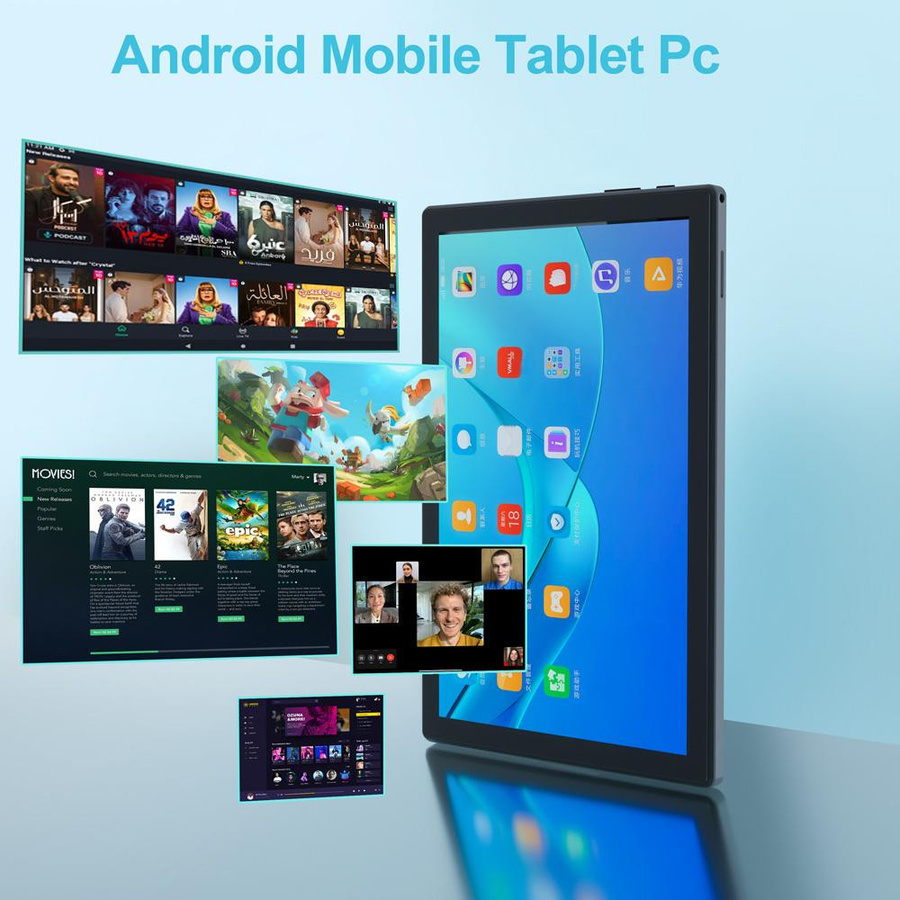 BDF Tablet P50 mit 10,1 Zoll HD IPS Bildschirm, Android 13, 8GB RAM, 256GB Speicher, 4G Netzwerk, 8000mAh Akku, Grün - Bild 8