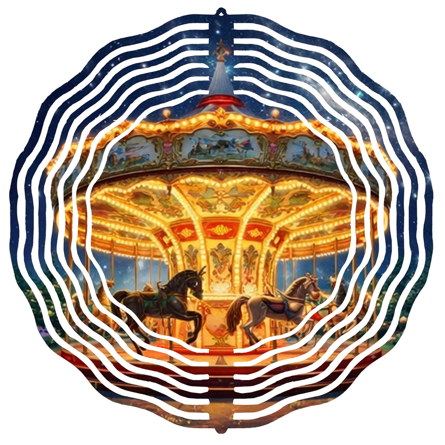 CIFBUY Retro Windspinner aus Metall als dekorativer Windrichtungsanzeiger für den Garten in Gold Rot Blau Multicolour - Bild 2