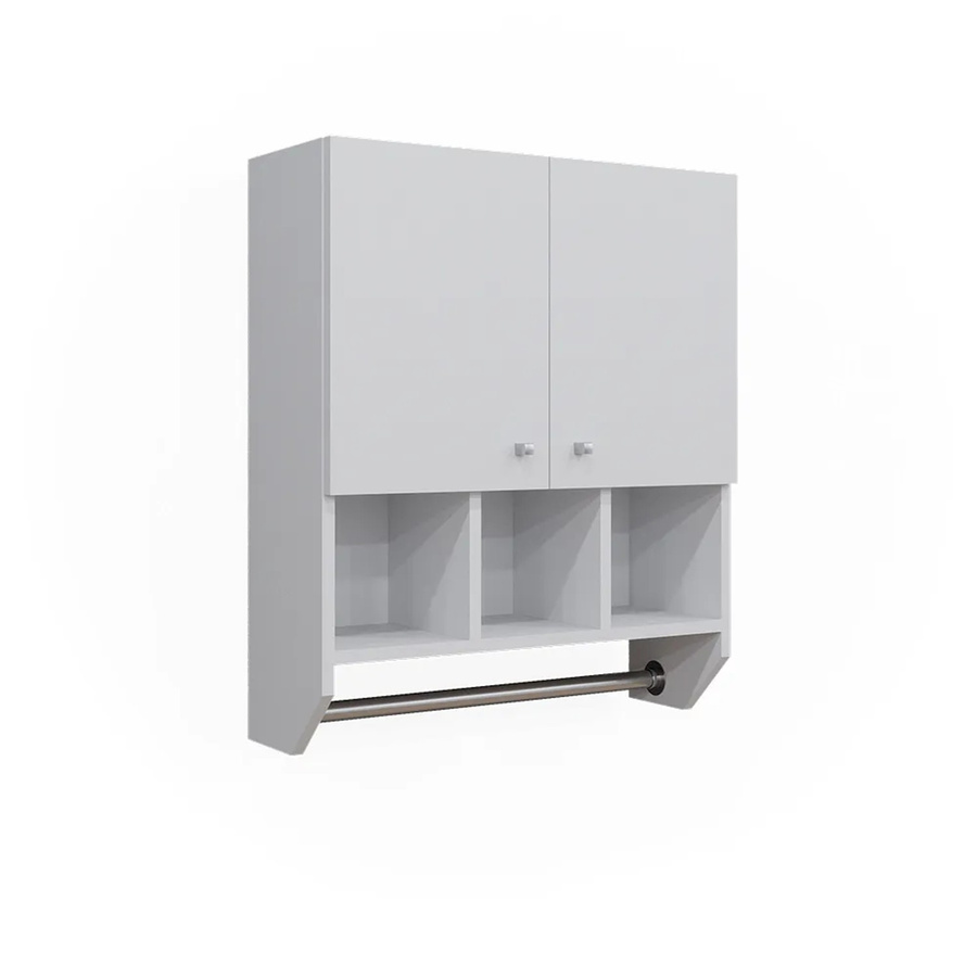 Vicco Badschrank Fynn Weiß Hängeschrank mit 2 Türen B: 59 cm, H: 71 cm - Bild 2