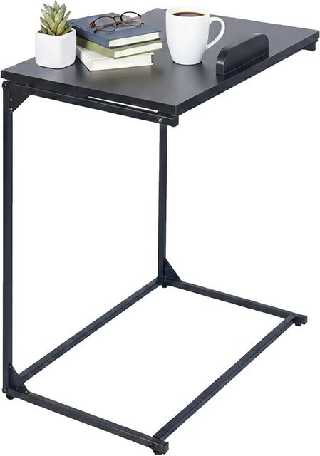 Relaxdays Beistelltisch aus Eisen und MDF in Schwarz mit neigbarer Platte, B/T/H: 66 x 55 x 35 cm - Bild 1