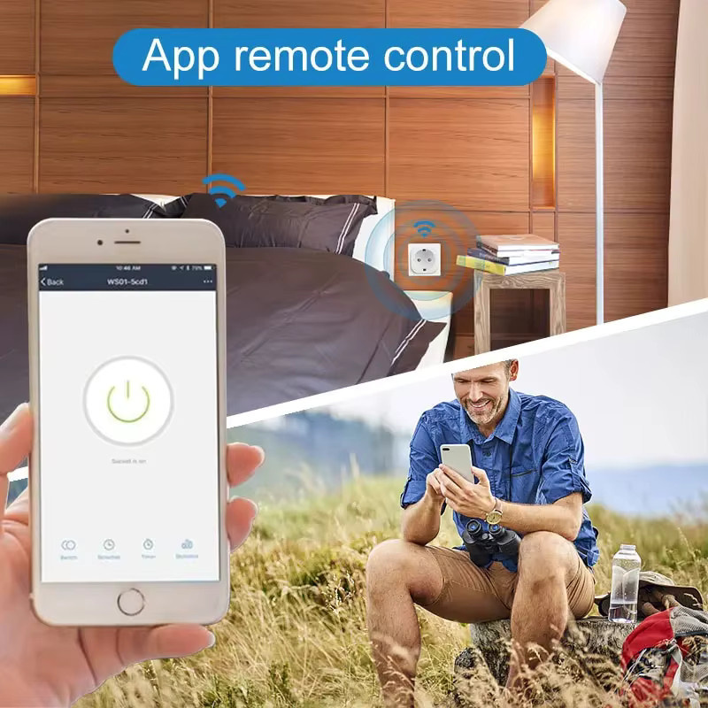 Szaoju WLAN Smart Steckdose mit Leistungsüberwachung in Weiß, kompatibel mit SmartLife App, Alexa, Google Assistant und Yandex Alice - Bild 2