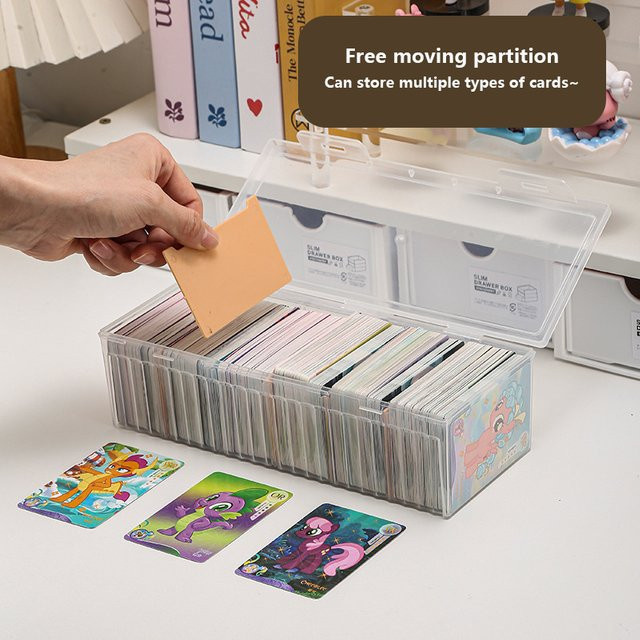 JETTING Kunststoff-Organizer-Box Transparent mit verstellbaren Trennern für über 550 Spielkarten - Bild 1