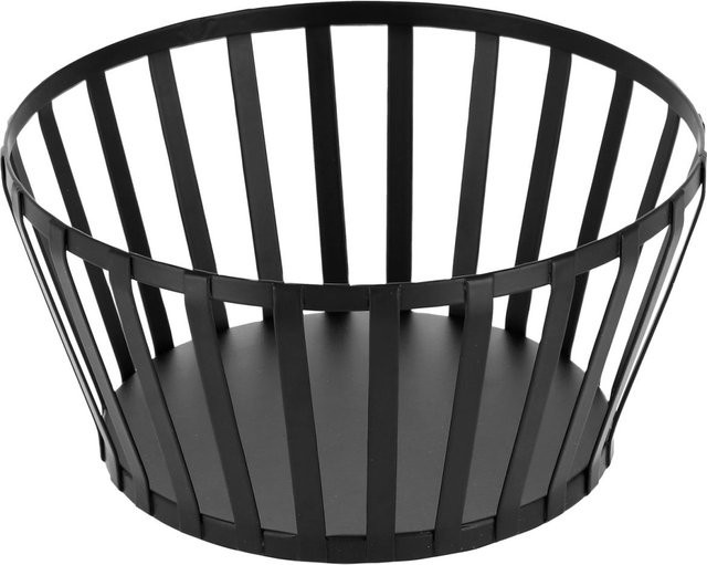 VEGA Obst- und Brotkorb Liro rund aus Metall in Schwarz, Durchmesser: 20 cm, Höhe: 10 cm - Bild 1