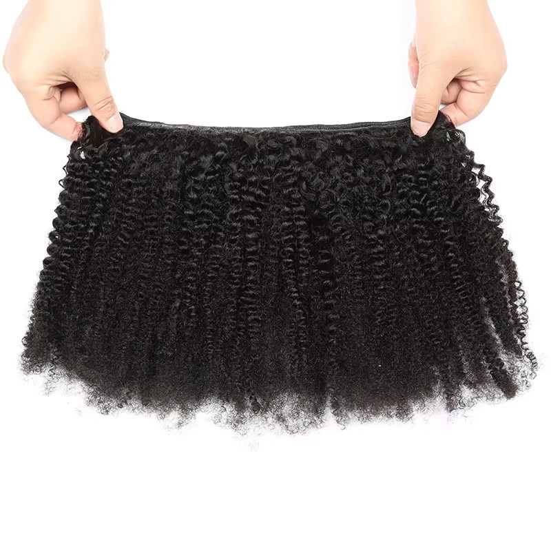 Dula A Hair Afro Kinky Lockige Haarbündel, Echthaar, Schwarz, Damen - Bild 5