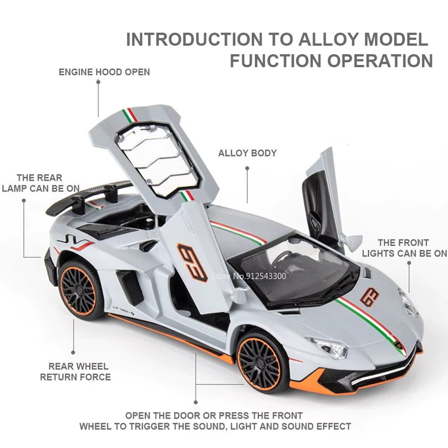 MAKEDA Huracan ST EVO LP780 Automodell, Maßstab 1:32, mit Licht und Sound - Bild 2