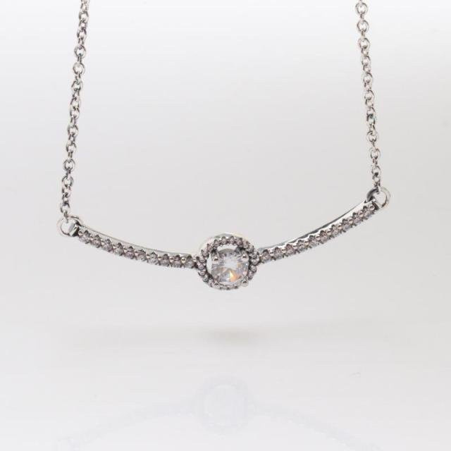 Halskette 925 Silber, Diamant, Zirkonia, Damen - Bild 1