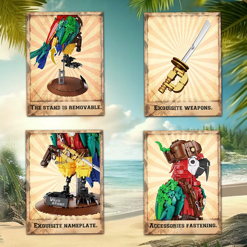MENBIS Pirate Papagei, Bausteine, Tiere, Piraten - Bild 5