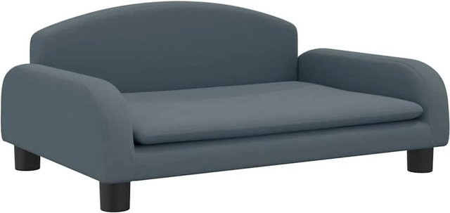 vidaXL Kindersofa in Dunkelgrau aus Stoff mit Holzgestell B/T/H: 70 x 45 x 30 cm - Bild 1