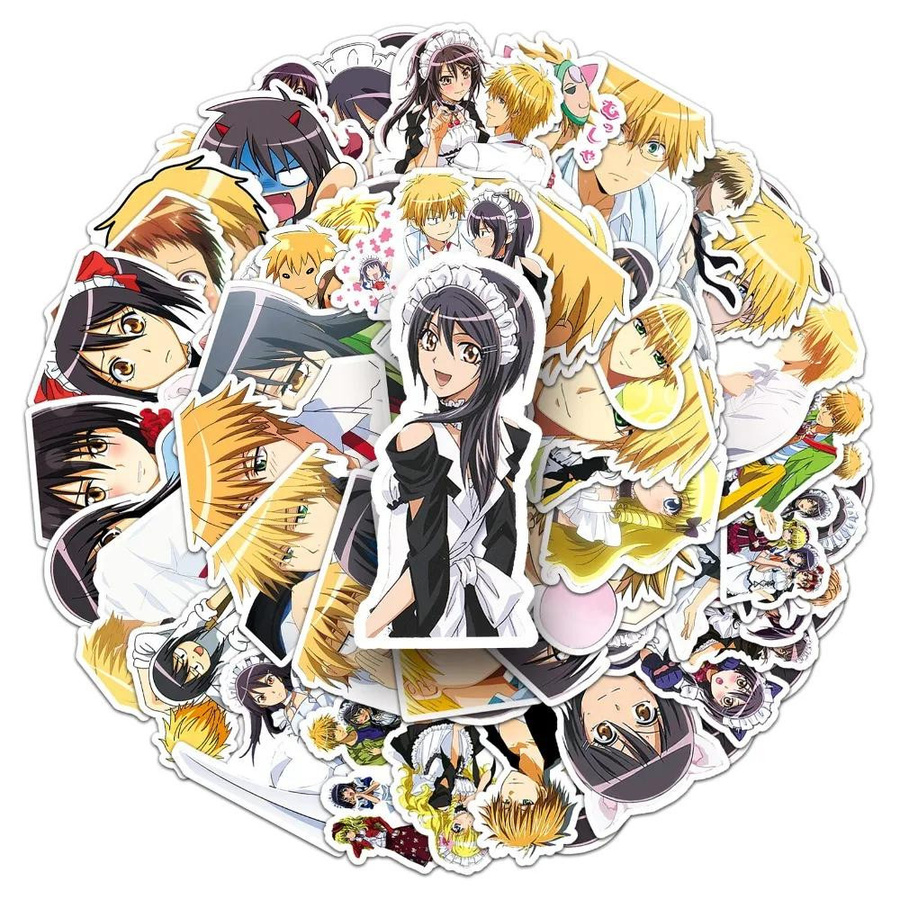 50 Stück Wasserdichte Anime Maid Sama Aufkleber mit Misaki Ayuzawa und Usui in Multicolour aus beschichtetem Papier - Bild 3