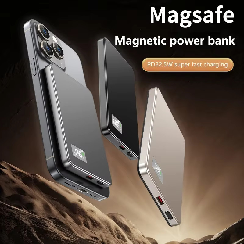 Xiaomi Magnetische Drahtlose Power Bank 50000 mAh 120 W mit PD 22.5 W Schnellladefunktion für MagSafe iPhone und Samsung in Schwarz - Bild 5