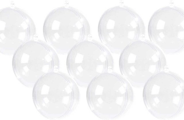 Rico Design Acrylkugeln transparent für Weihnachten, 15 Stück, Durchmesser: 5 cm - Bild 1