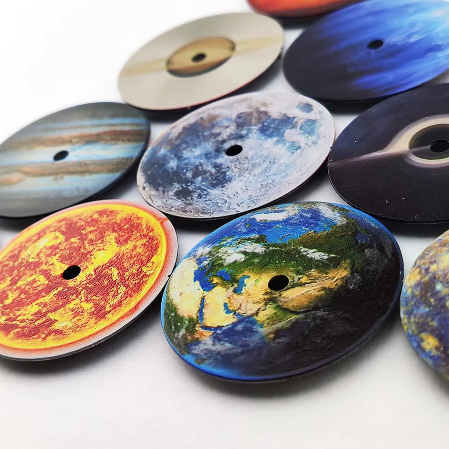 OUMASHI Zifferblatt Creative Planet Icon, Bunt, 28,5 mm - Bild 2