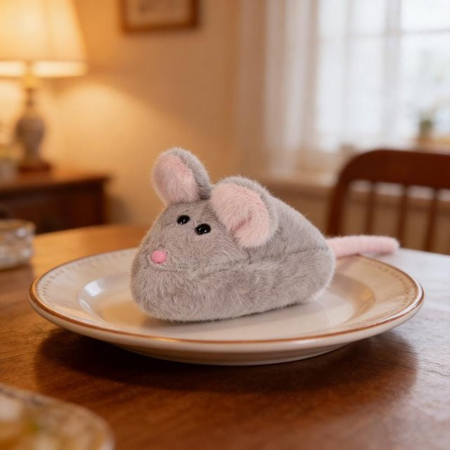 Yiran toy Käsemaus Plüschtier, 12cm, ab 14 Jahren - Bild 1