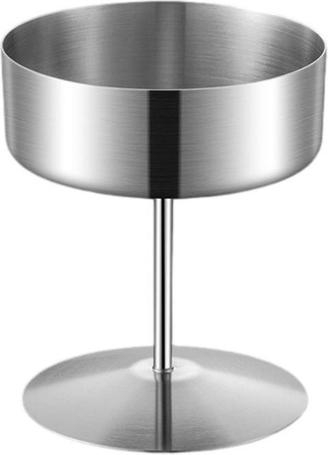 JTRkagane Eisbecher mit hohem Fuß aus 304 Edelstahl, Silber, 400 ml - Bild 1