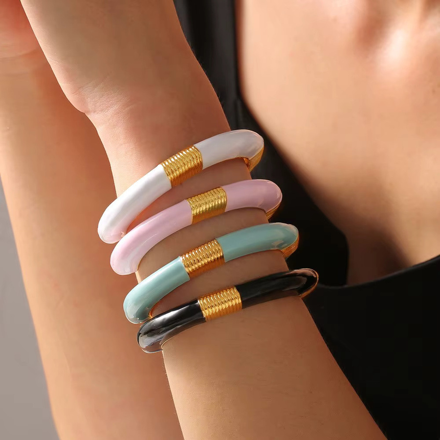 Liora Armband, Edelstahl, vergoldet, mehrfarbige Emaille, Damen - Bild 2