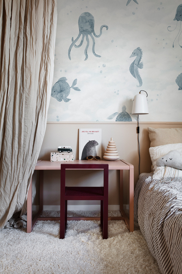 Sandberg Mural Alice Wanddekoration Ocean Blue mit Animal Print - Bild 1