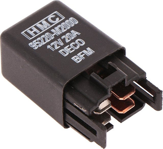 JINHF Universal Auto Relais 12 V 40A Blinkrelais Schwarz 4-Pin 95220-M2000 - Bild 1