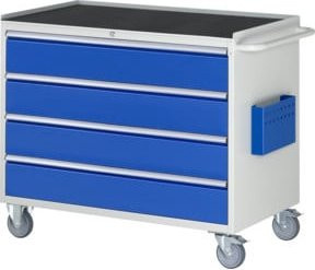 RAU Montagewagen Modell XXL5.1 aus Stahl in Grau und Blau, B/T/H: 114,5 x 65,0 x 97,5 cm - Bild 1