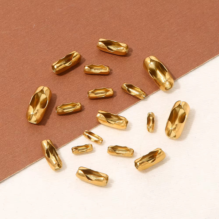 baizzx Kugelkette Verbinder Verschlüsse, Edelstahl, PVD Gold, 20 Stück - Bild 2