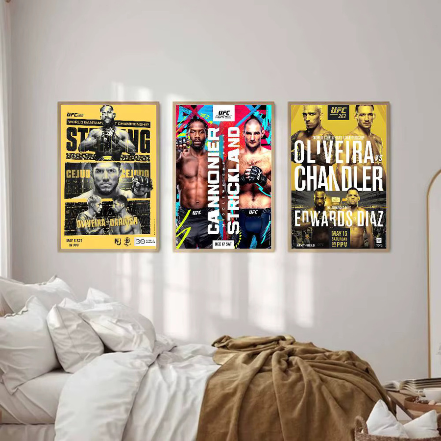 UFC Ultimate Fighting Championship klassisches Vintage-Poster als wasserfester Aufkleber in Mehrfarben für deine Wanddekoration - Bild 3