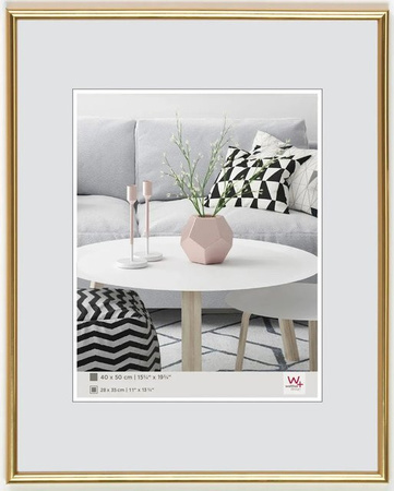 Walther Design Galeria Kunststoff Bilderrahmen Gold, Breite: 60 cm, Höhe: 90 cm