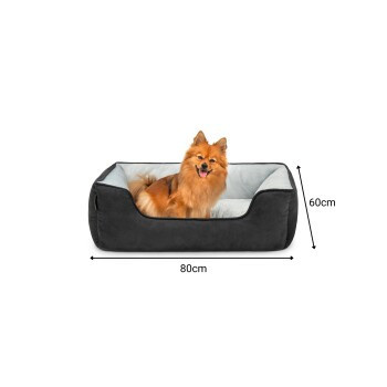 Lionto 2-in-1 Hundebett und Hundekissen in Microfaser für Hunde Größe M - Bild 2