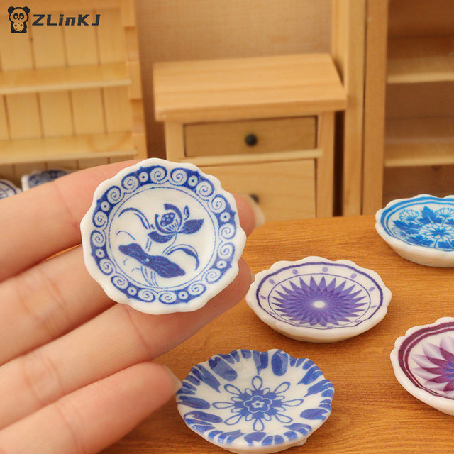 MYPANDA Puppenhaus Miniatur Esszimmer Platten, Zubehör, 5-teiliges Set - Bild 1