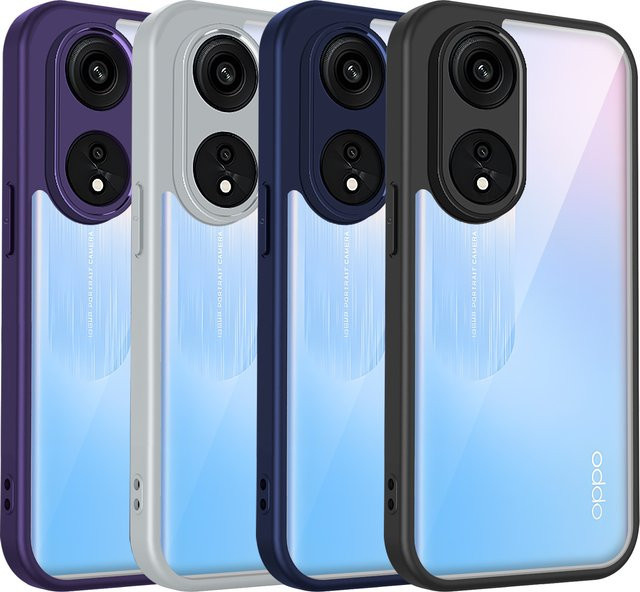 Transparente Silikon Handyhülle für OPPO A18 A38 A98 A58 A78 als Stoßfänger Cover mit matter Rückseite - Bild 1