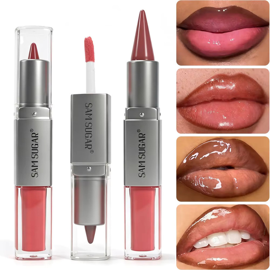 2-in-1 Lipliner & Lipgloss, Matt, Glänzend, Unisex - Bild 1