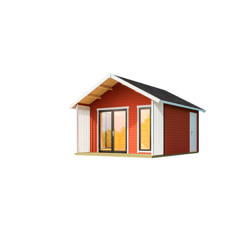 Lasita Blockbohlenhaus Murano Gartenhaus mit Satteldach in Schwedenrot, B/H/T: 448,5 x 330,6 x 520 cm - Bild 3