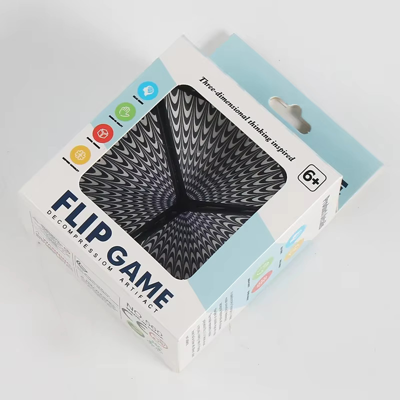 3D Unendlicher Flip-Zauberwürfel Fidget-Spielzeug, Visuelles Sensorisches Anti-Stress-Fingerspitzen-Puzzle - Bild 4