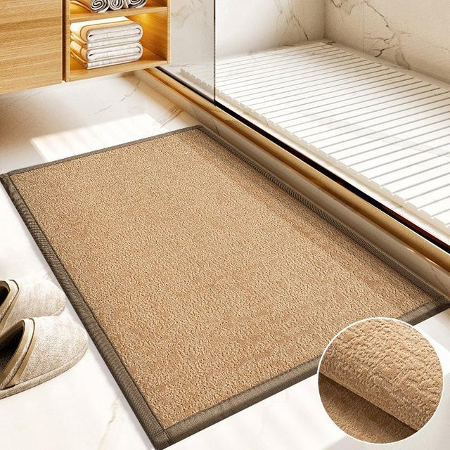 Rutschfeste Badezimmer Bodenmatte von Yiran Furniture mit Schneeflocken-Samtmuster, B/B: 60 x 90 cm - Bild 1