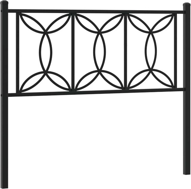 Yiwydaa Ersatz-Kopfteil aus Metall in Schwarz Matt mit geometrischem Design, Breite: 112 cm, Höhe: 90 cm - Bild 1