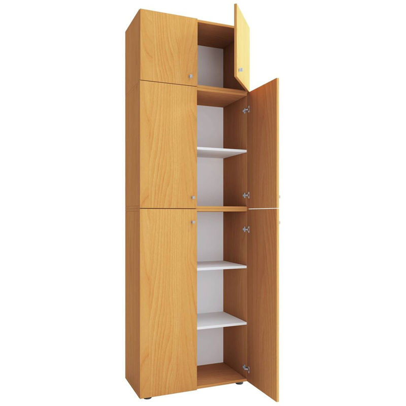 Schuhschrank Lona von VCM Möbel in Buche Weiß, B/H/T: 70 x 223 x 39 cm - Bild 2