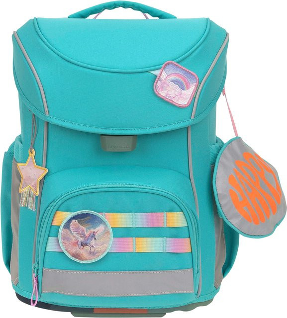 Lässig Schulranzen-Set Slim Unique 7-teilig in Turquoise aus Polyester - Bild 1