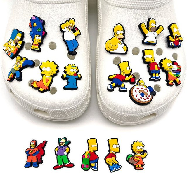 MINISO Charms The Simpsons, 18 Stück, PVC, für Crocs - Bild 1