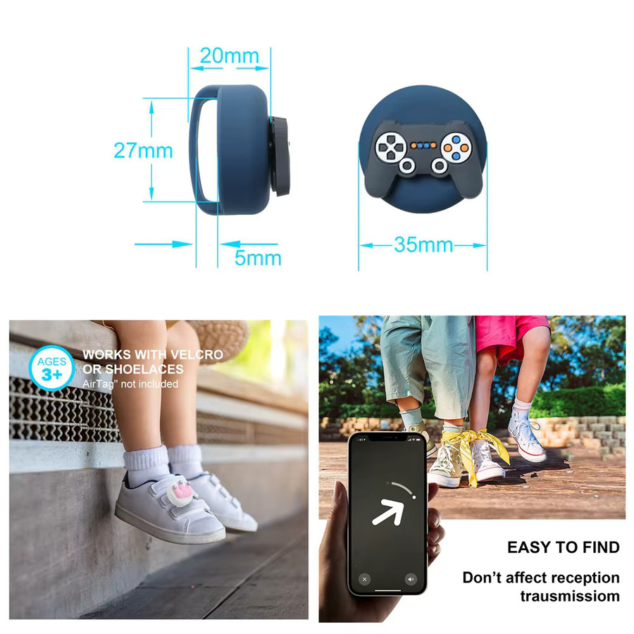 Silikon Schutzhülle für Apple AirTag mit Schnürsenkel und Riemen Halter zur Vermeidung von Verlusten für Kinder und Senioren von konouyouko - Bild 4