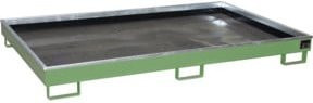 Bauer Südlohn Regalwanne RW 2200-1 PE mit PE-Einsatz, lackiert, Resedagrün, B/T/H: 131,5 x 116,0 x 23,0 cm - Bild 1
