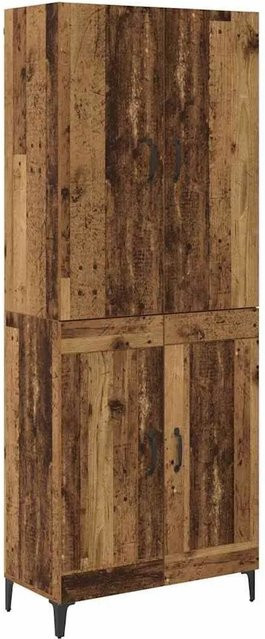 vidaXL Highboard Altholz in Braun mit Schranktüren aus Holzwerkstoff, B/T/H: 69,5 x 34 x 180 cm - Bild 1