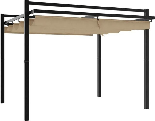 vidaXL Gartenpavillon aus Aluminium mit ausziehbarem Polyesterdach in Anthrazit B/T/H: 300 x 300 x 233 cm - Bild 1
