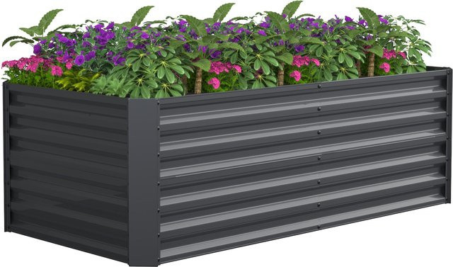 VCM Metall Hochbeet Galdo L, Rechteckiger Pflanzkasten für Garten und Terrasse, B/T/H: 120 x 60 x 57 cm - Bild 1