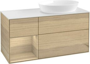 V&B Waschtischunterschrank Finion mit Wandbeleuchtung in Weiß, Breite: 120 cm, Tiefe: 50,1 cm, Höhe: 50,1 cm - Bild 1