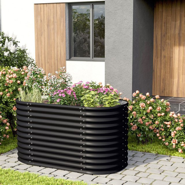 Vitavia Hochbeet Terra 858 Modell Basic in Schwarz aus Stahlblech - Bild 1