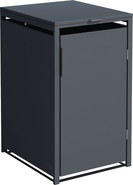 Mülltonnenbox DEGAMO MÜNCHEN aus Stahl in Anthrazit für 120 Liter Tonnen, B/T/H: 60 x 62 x 102 cm - Bild 1